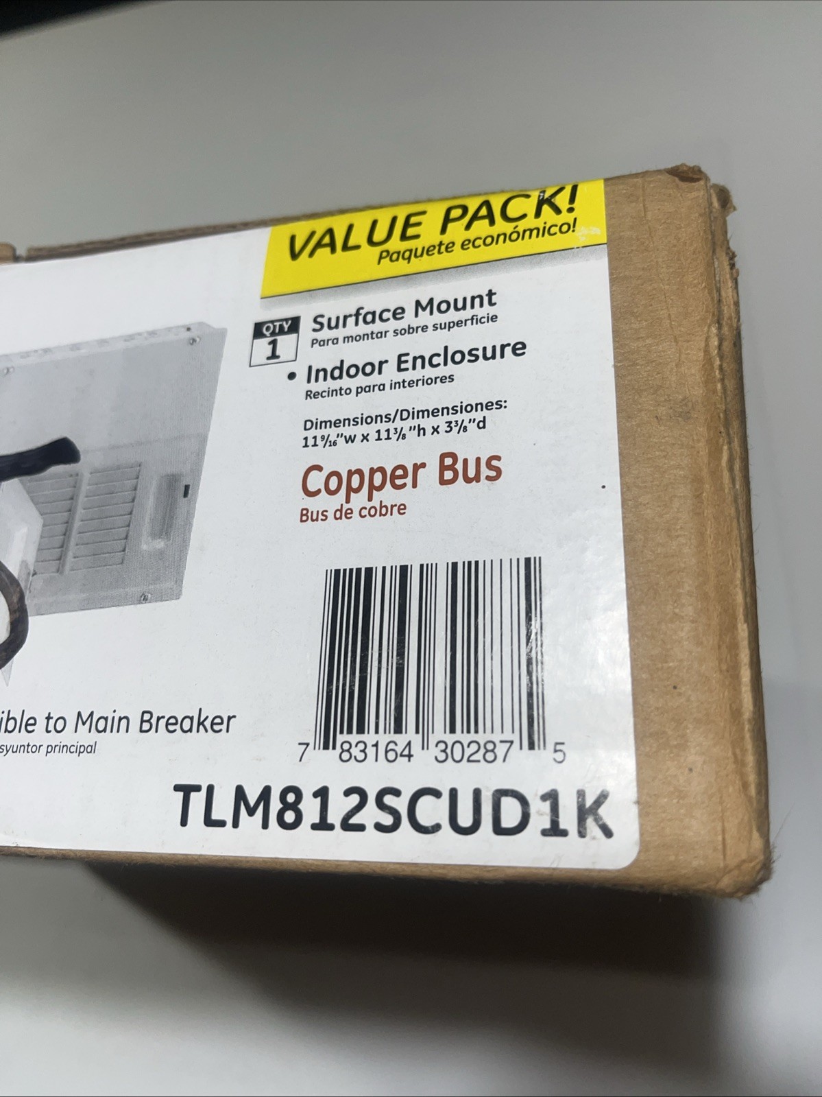 🇺🇸GE PowerMark Plus Load Center 125amps 8 spaces 16 Circuits TLM812SCUD1K