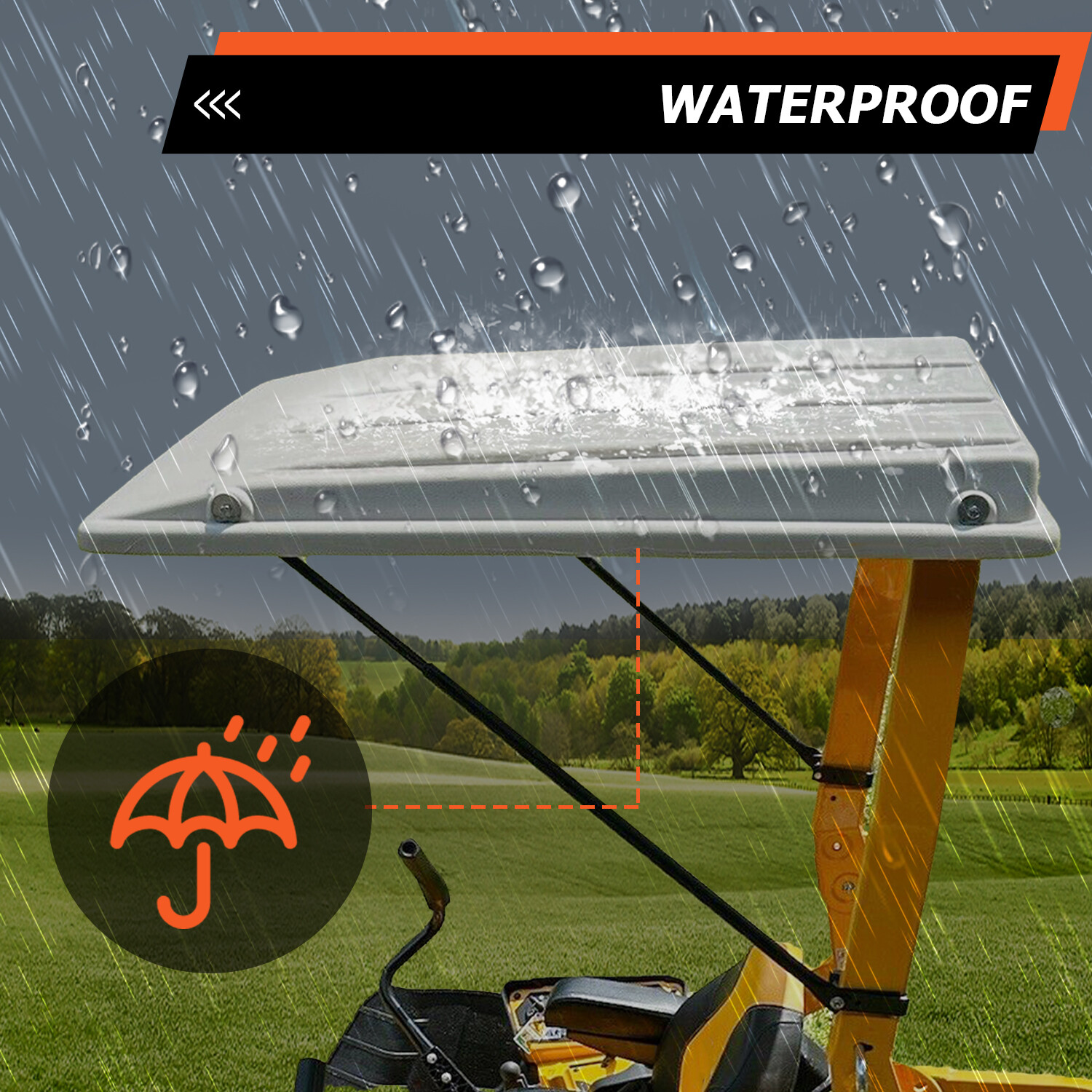 Tractor Canopy For John Deere Tractors with ROPS Sun Shade Canopy with Bracket