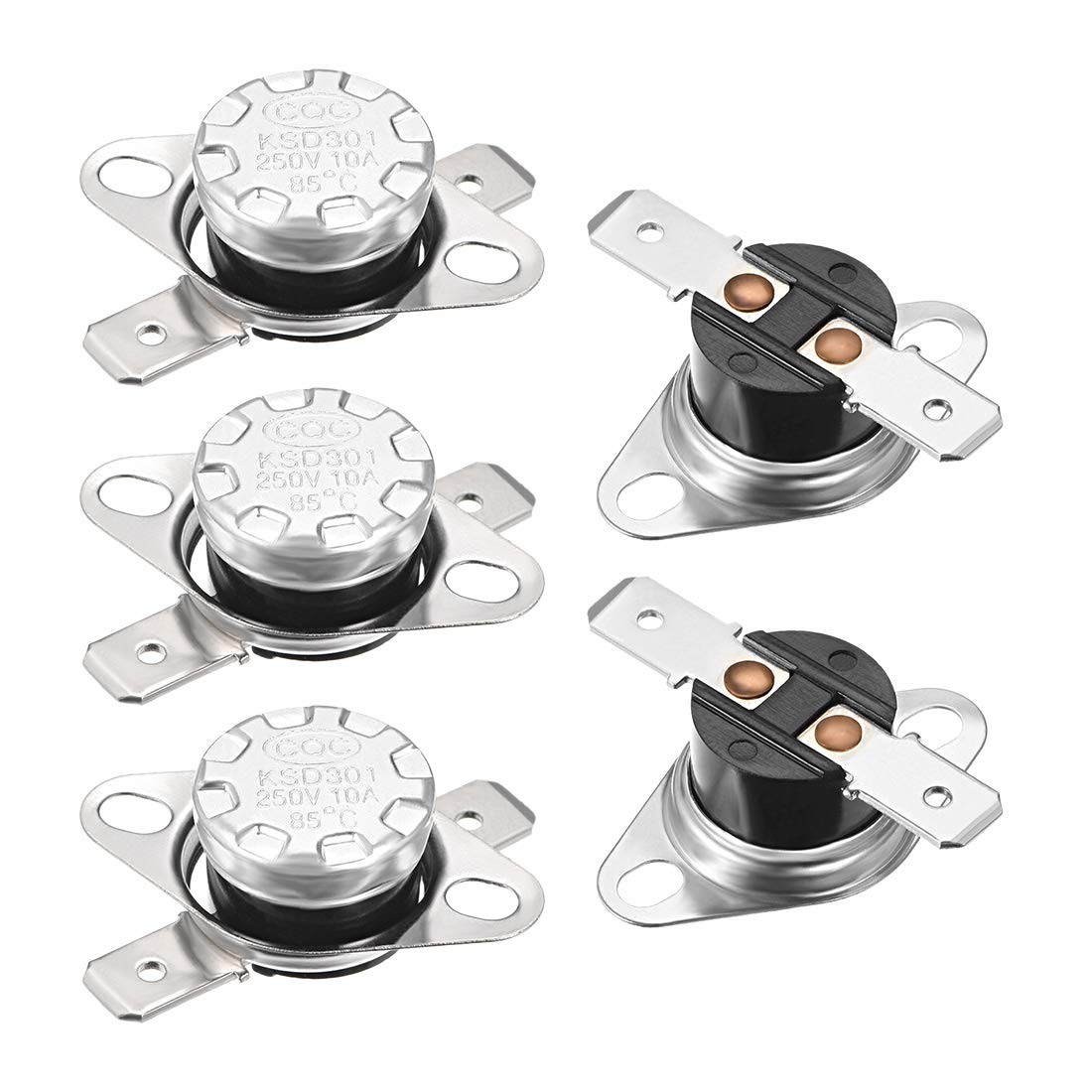 uxcell KSD301 Thermostat 85°C/185°F 10A Normally Closed N.C Adjust Snap Disc…