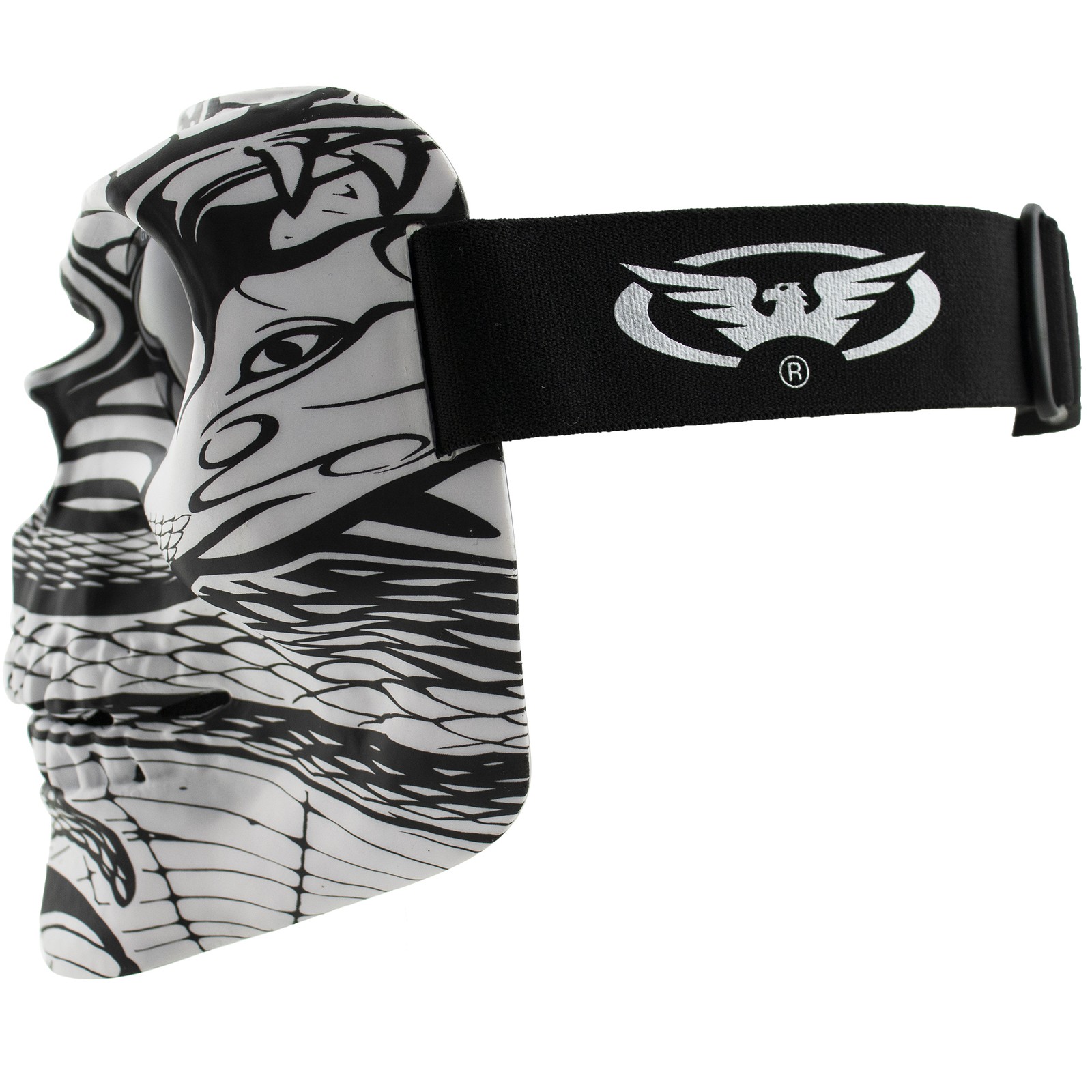 Global Vision Skull Mask Motorcycle Full Face Riding Goggles w/ Smoke Lenses