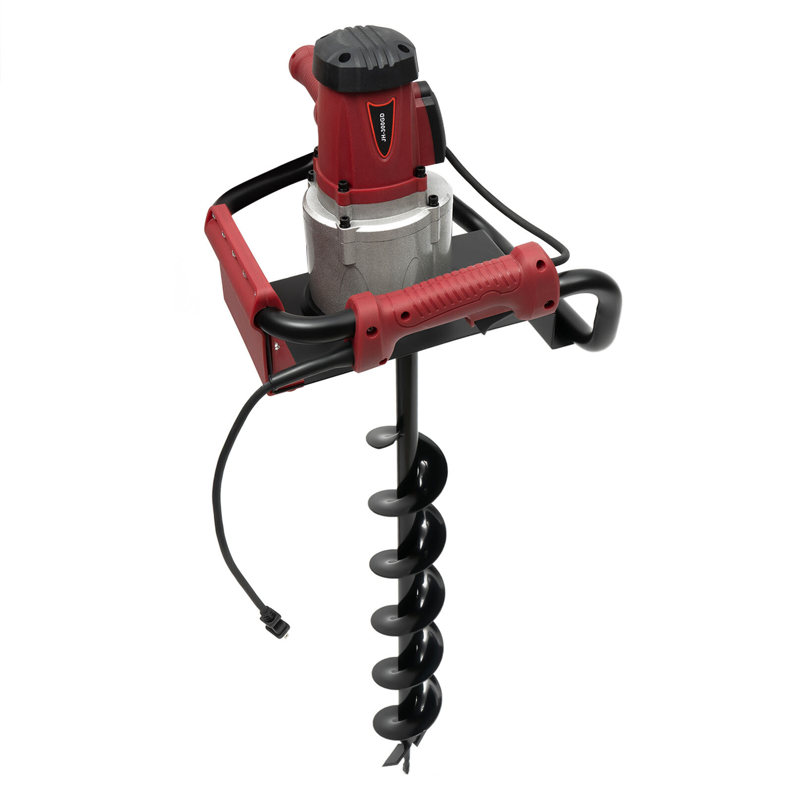 1.6HP 200rpm Powerful Electric Corded Digger Post Hole Auger 2 Drill Bit 1500W