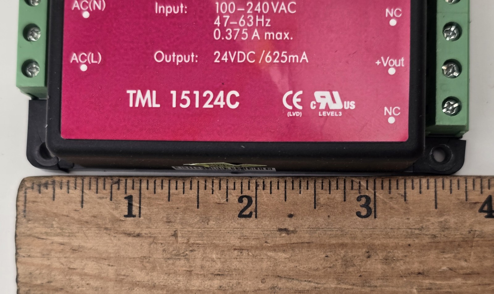 Traco Power TML 15124C Power Supply Input 100-240VAC Output 24vdc