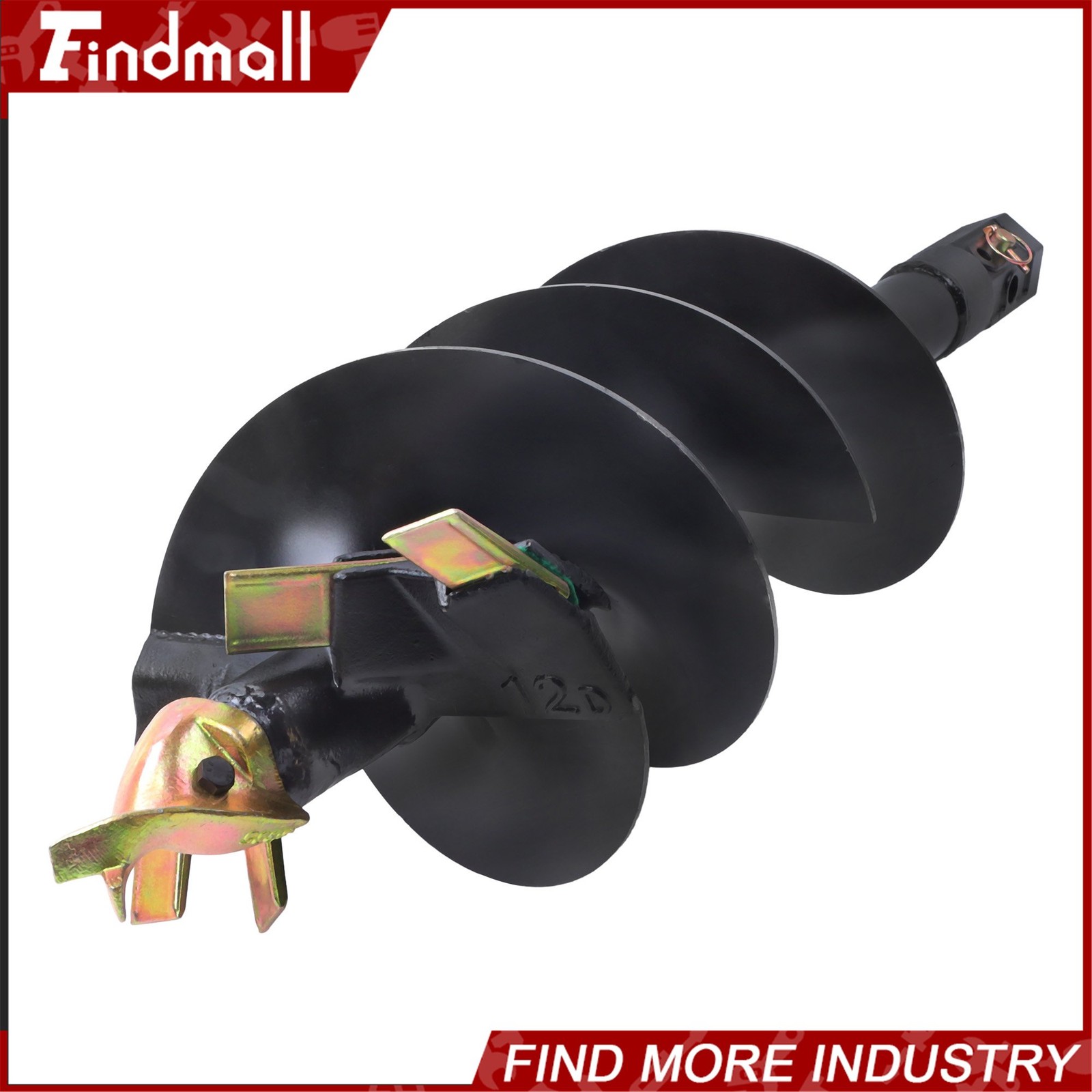 Findmall 2″ Hex Shank 12″ x 48″ Post Hole Digger Auger Bit For Excavator