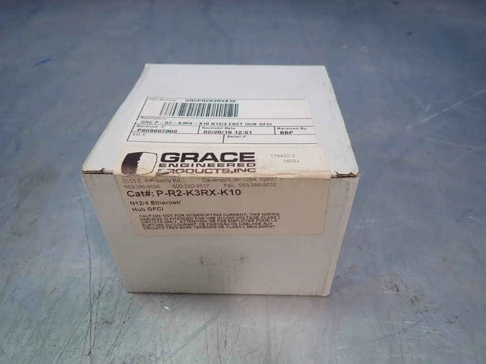GRACE ENGINEERED PRODUCTS INC P-R2-K3RX-K10 ETHERNET PANEL INTERFACE CONNECT