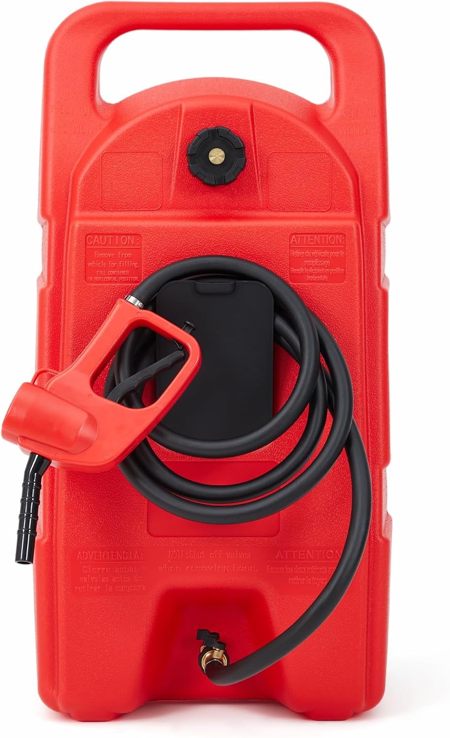 15 Gal Gas Caddy Portable Fuel Tank & Fuel Tran w/ LE Fluid Transfer Manual Pump