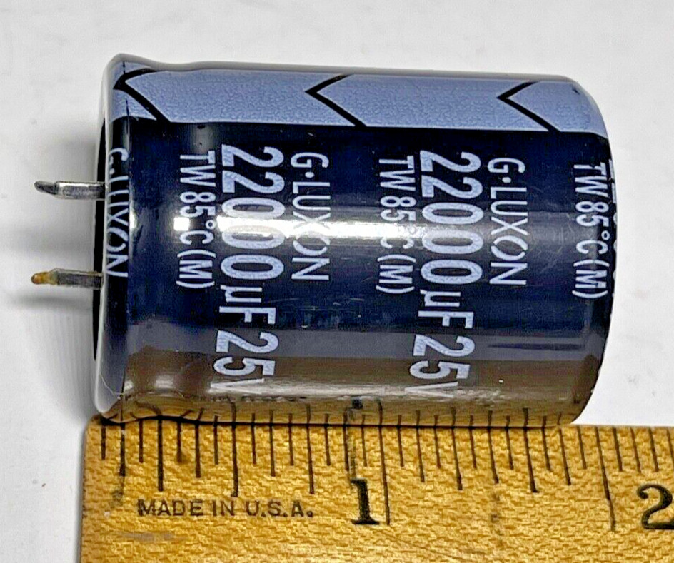 2X 22000uF 25V Snap-In Electrolytic Capacitors: Fast Shipping from USA