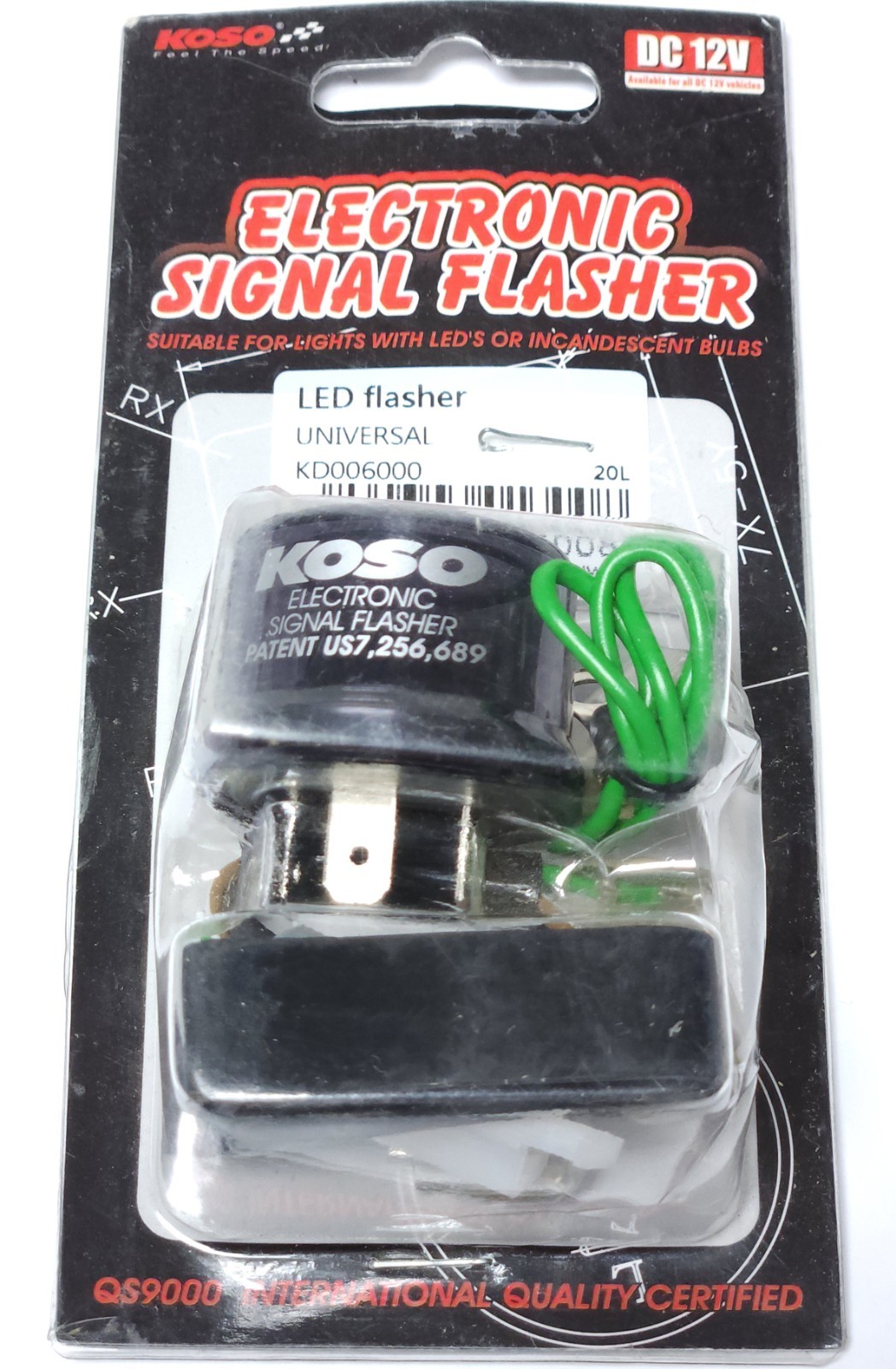 KOSO KD006000 Electric Signal Flasher 12 VDC LED Flasher Universal