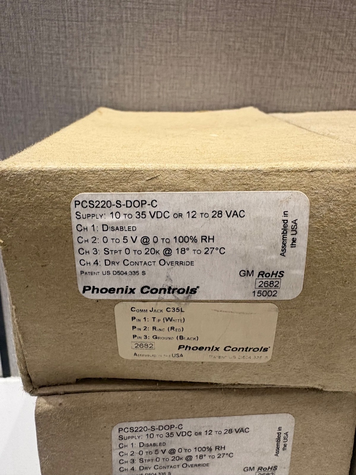 PHOENIX CONTROL PCS220-S-DOP-C ROOM TEMPRATURE SENSOR & TRANSMITTER