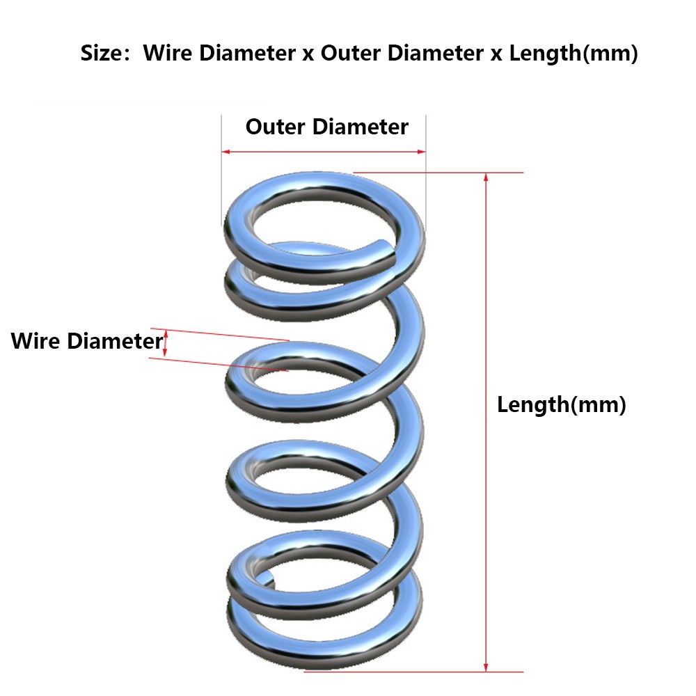 Compression Spring Wire Dia 0.6mm Stainless Steel 5-305mm Length Pressure Small
