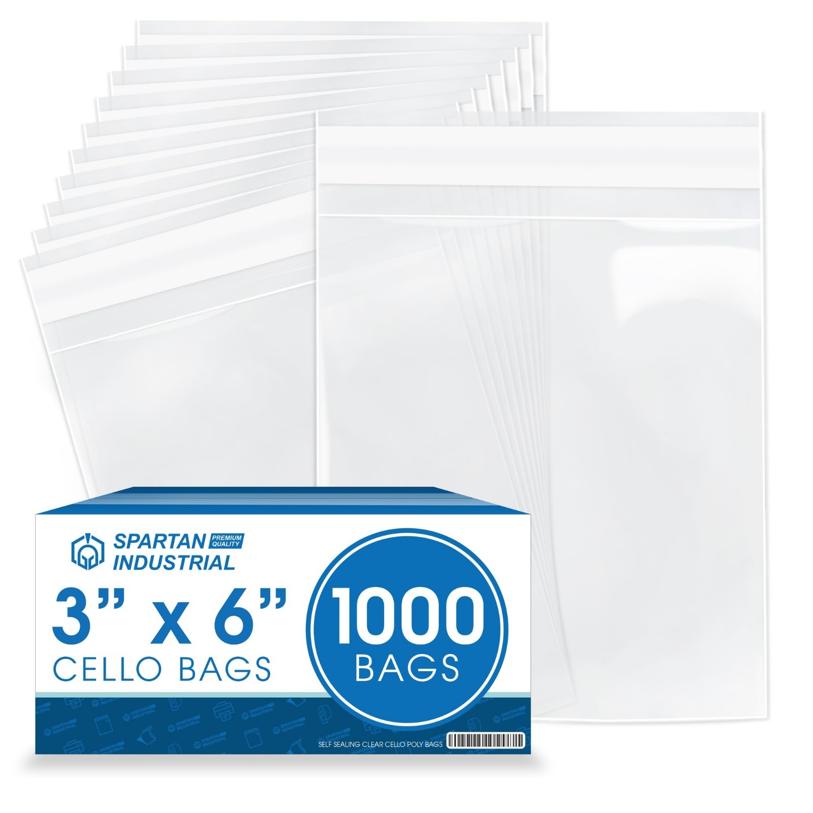 “3×6 Crystal Clear Resealable Cello Bags – 1000 Count Polypropylene for Jewelry,