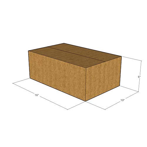 10 16x10x6 Kraft Brown Corrugated Shipping Boxes 32 ECT Double-Wall New