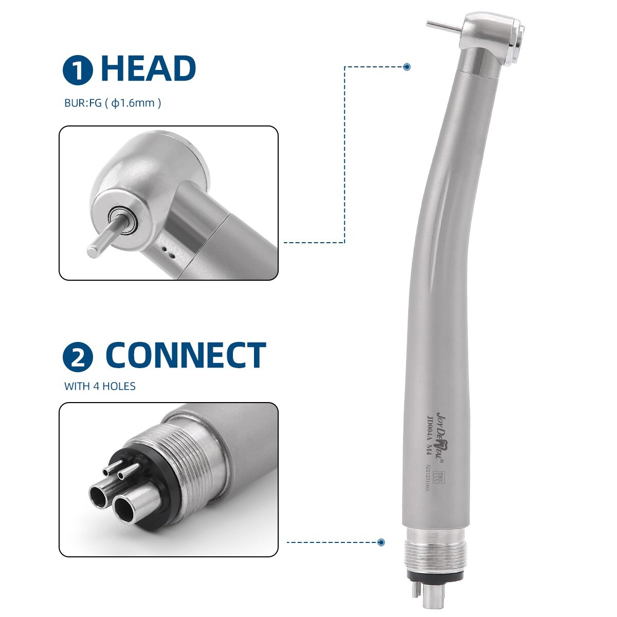 Portable Dental Turbine Unit Weak Suction Work +Air Compressor/Handpiece 2/4Hole
