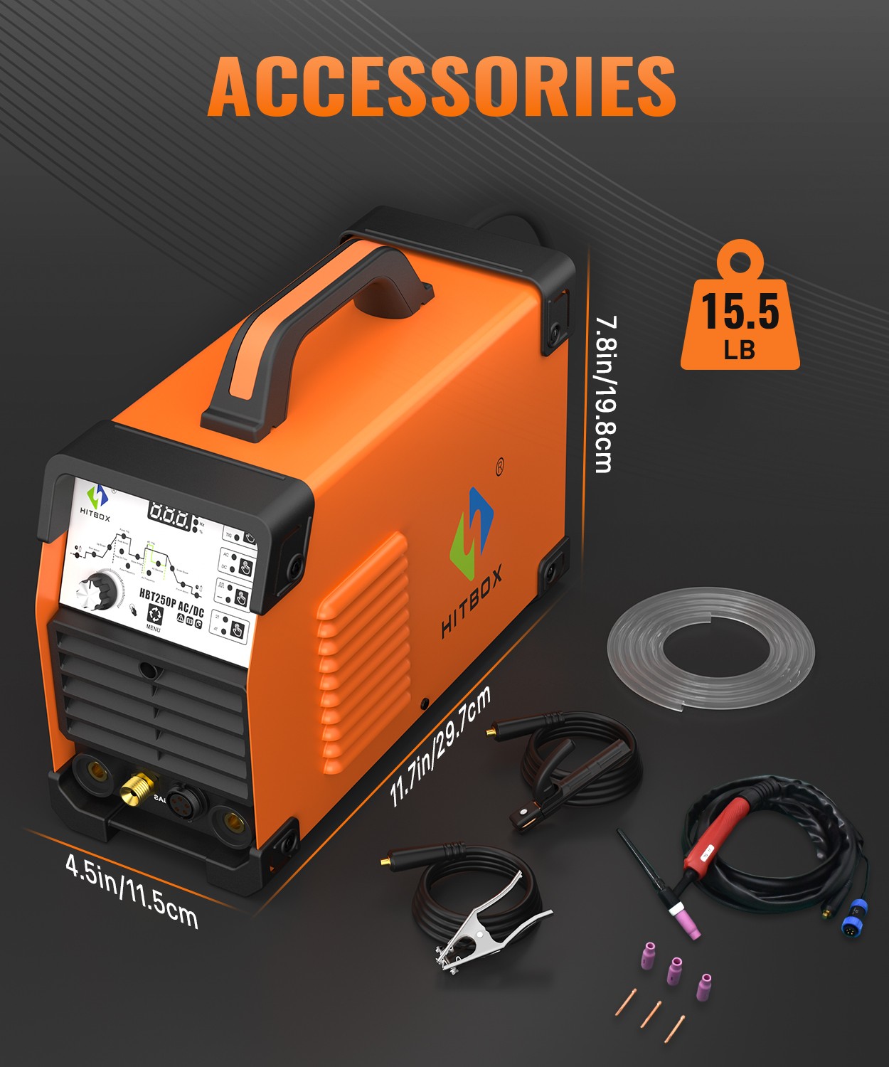 200A HF AC DC TIG Welder Pulse ARC IGBT TIG Welding Machine 230V WITH FOOT PEDAL