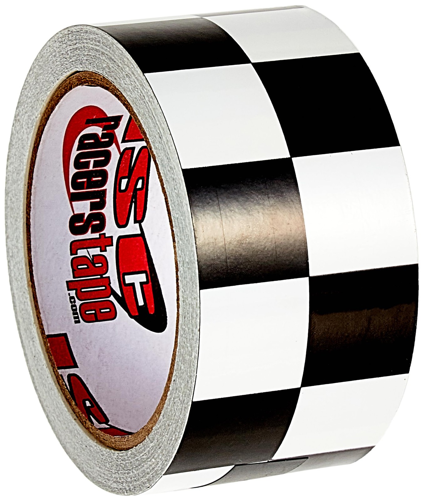 Black and White Checkered Racing Tape Decorative Automotive Striping