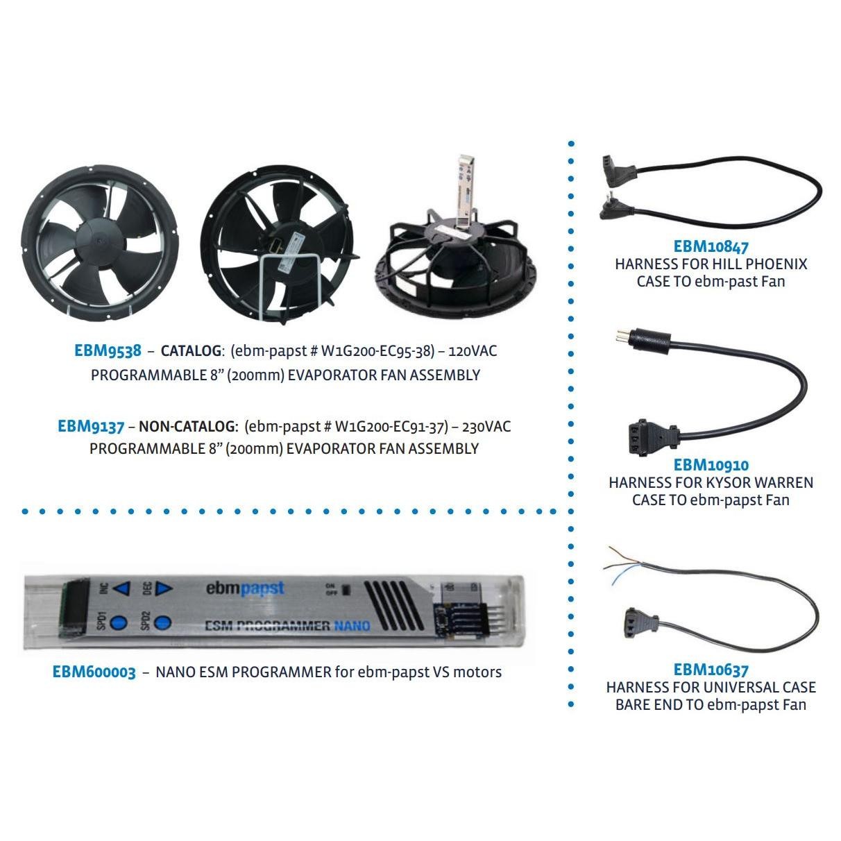 ebm-papst 9538 8 in ECM Axial Fan Assembly, 115 V, 2 Speeds, 2100 and 2800 rpm,