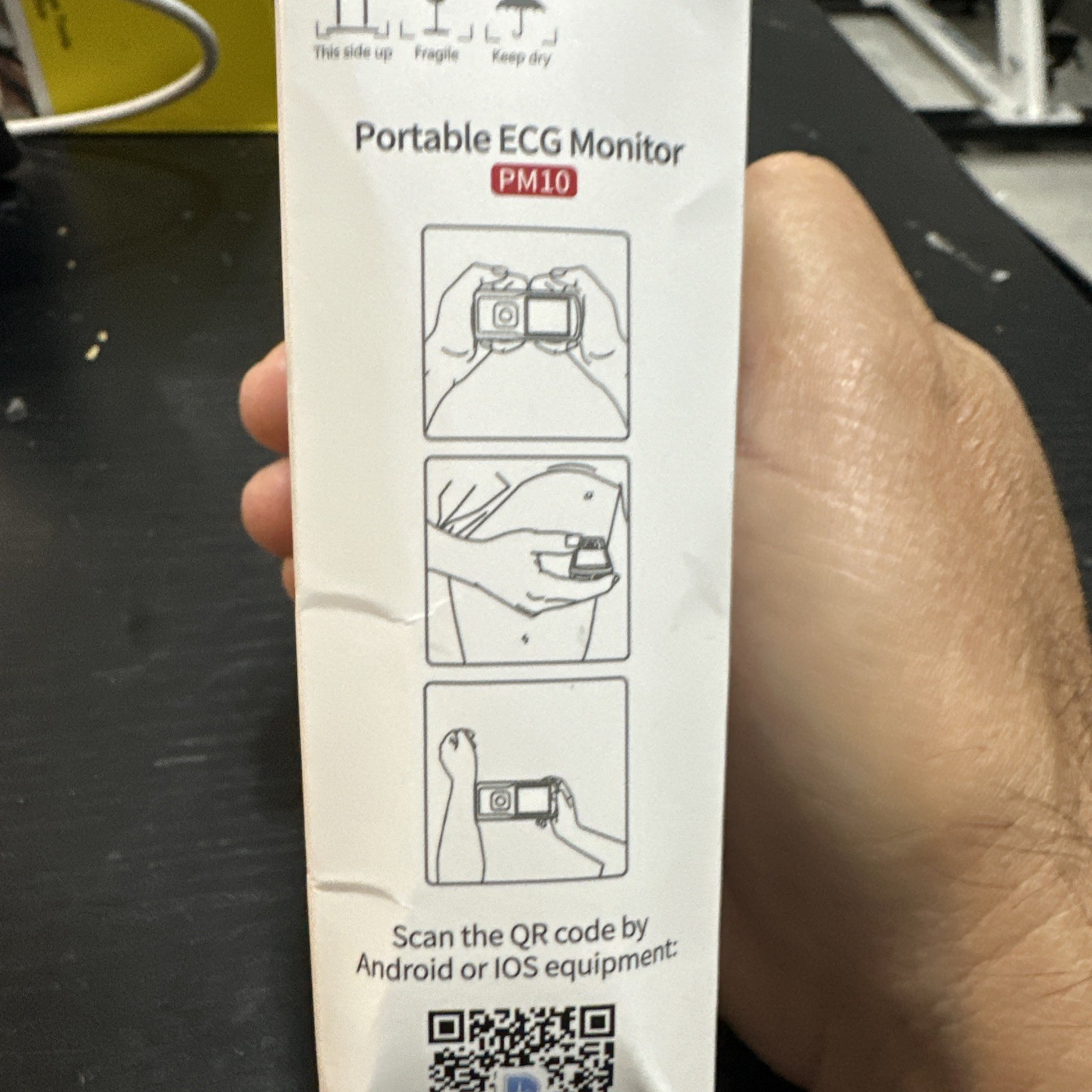 Contec Portable ECG Monitor PM10 Handheld Heat Beat Monitor Bluetooth Rechargabl