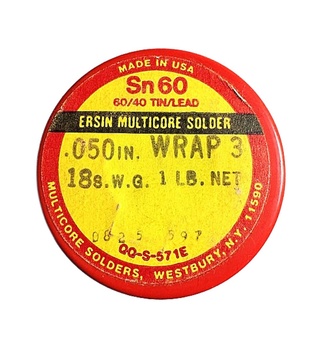 Vintage Ersin Multicore 60/40 Tin Lead Rosin Core Solder .050 18 SWG 1 lb USA