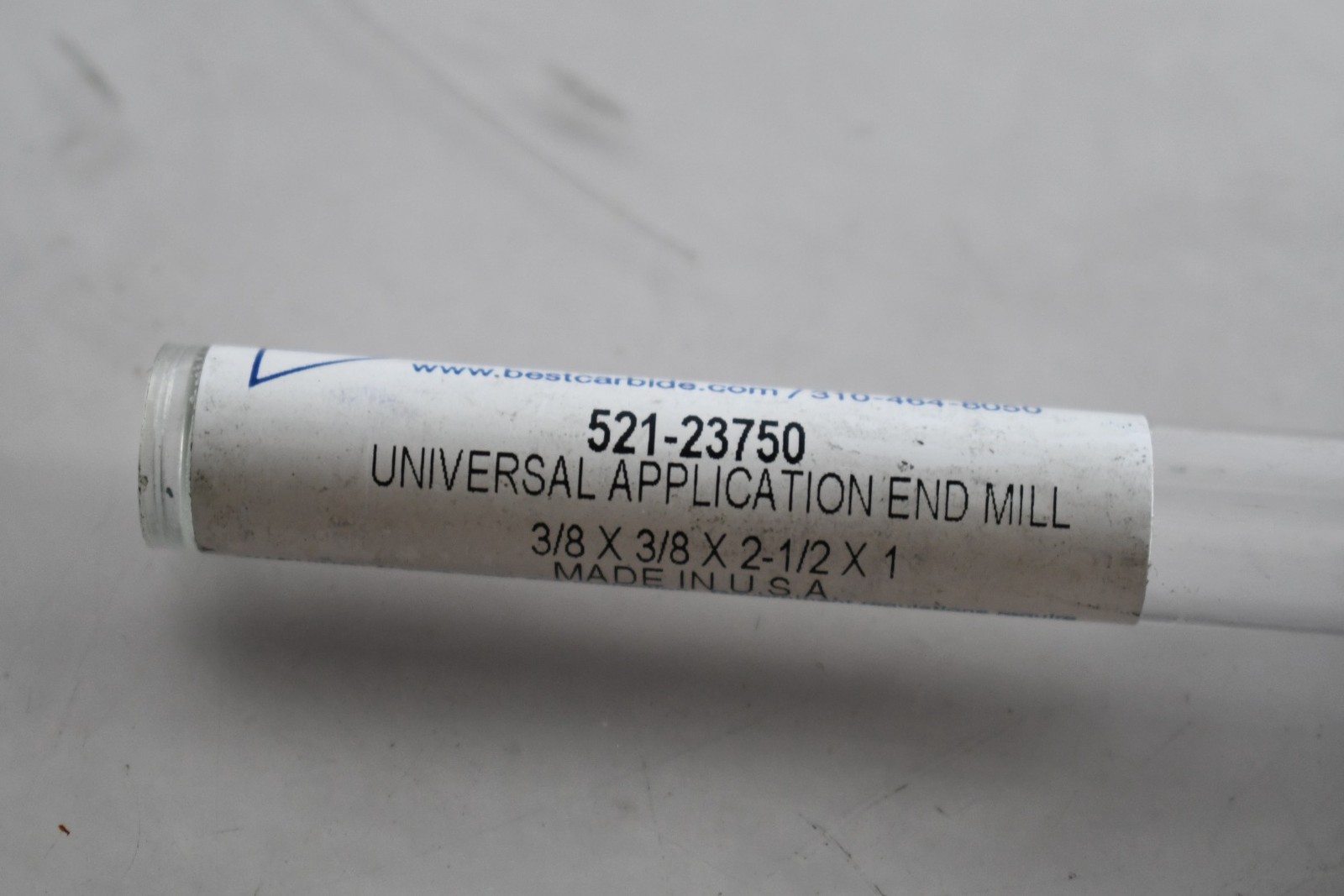 NEW Best Carbide 521-23750 Universal End Mill 3/8 2 Flute Carbide Uncoated