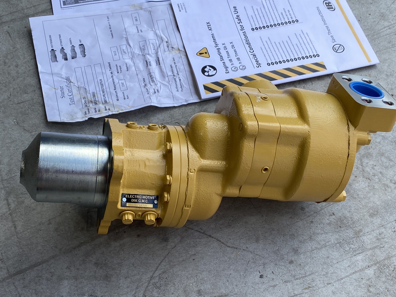 Ingersoll Rand Air Starter Motor for EMD 150TLPR 40167107 Remanufactured ￼
