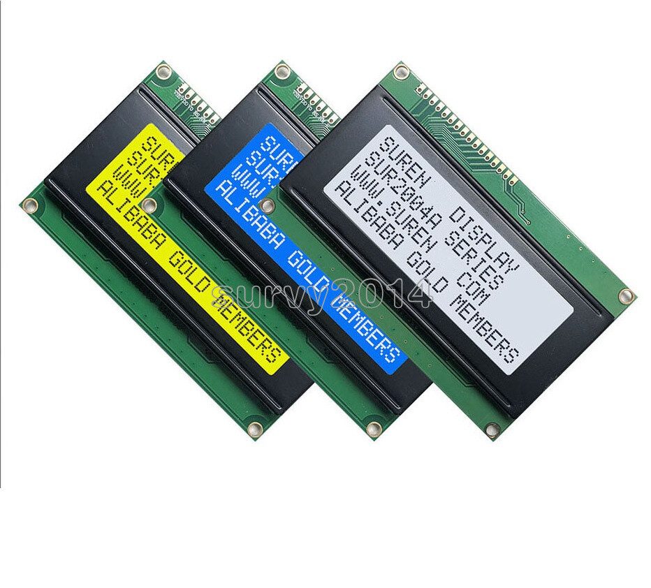 2004 LCD Display Module Character 20×4 Blacklight Gray Yellow Blue