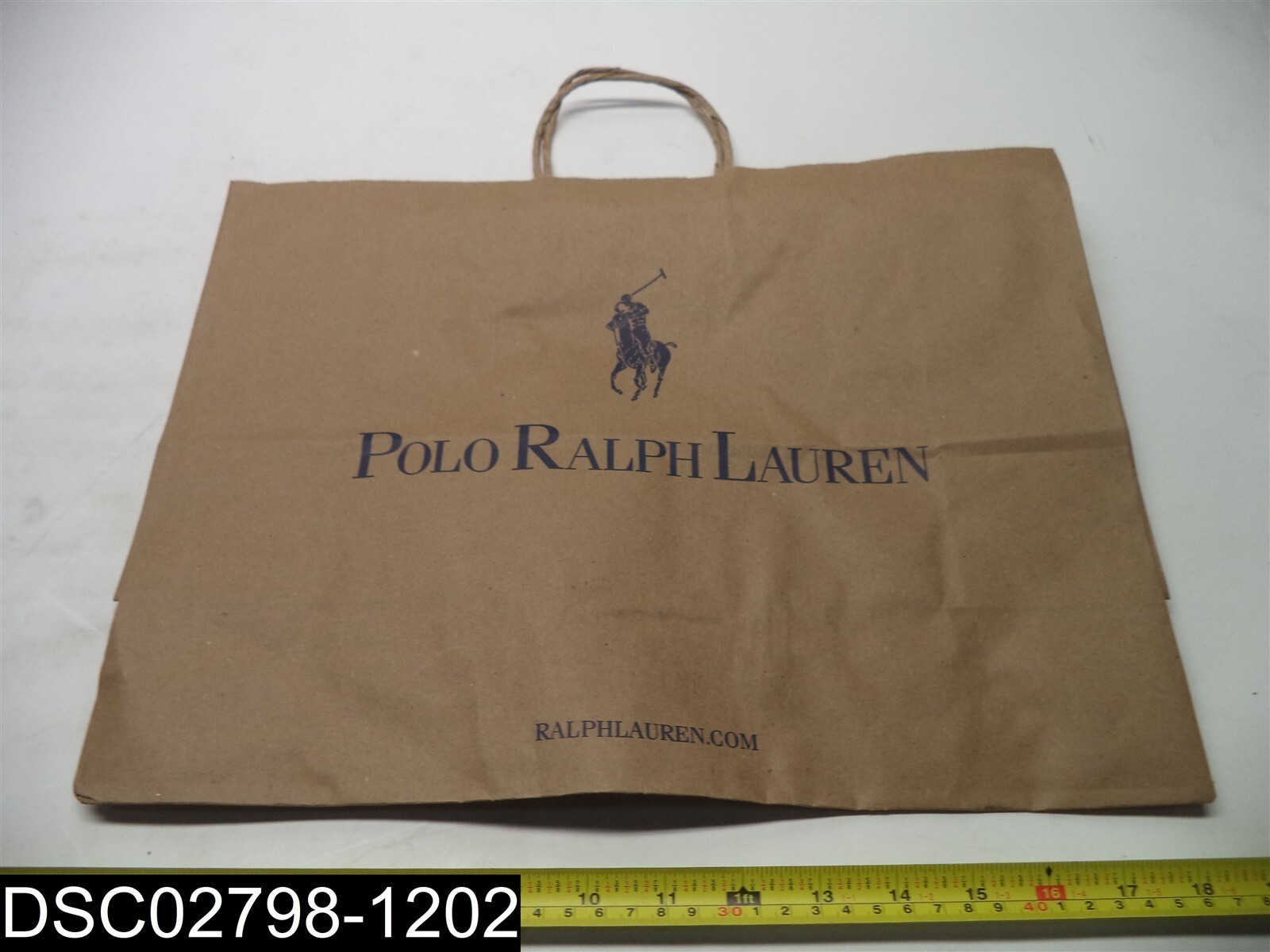 QTY=24: 15-1/2″ X 12″ X 6″ Polo Ralph Lauren Brown Paper Shopping Bags