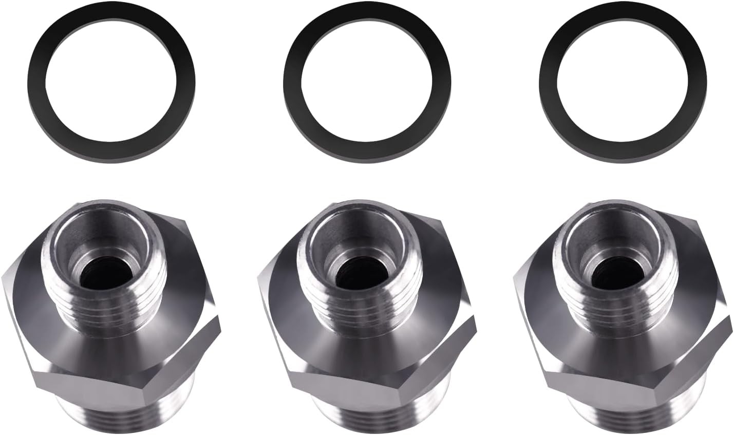 3Pcs 3/8″ NPT×14.5mm Fitting Adapter For Chinese Excavator Valve Body Connector