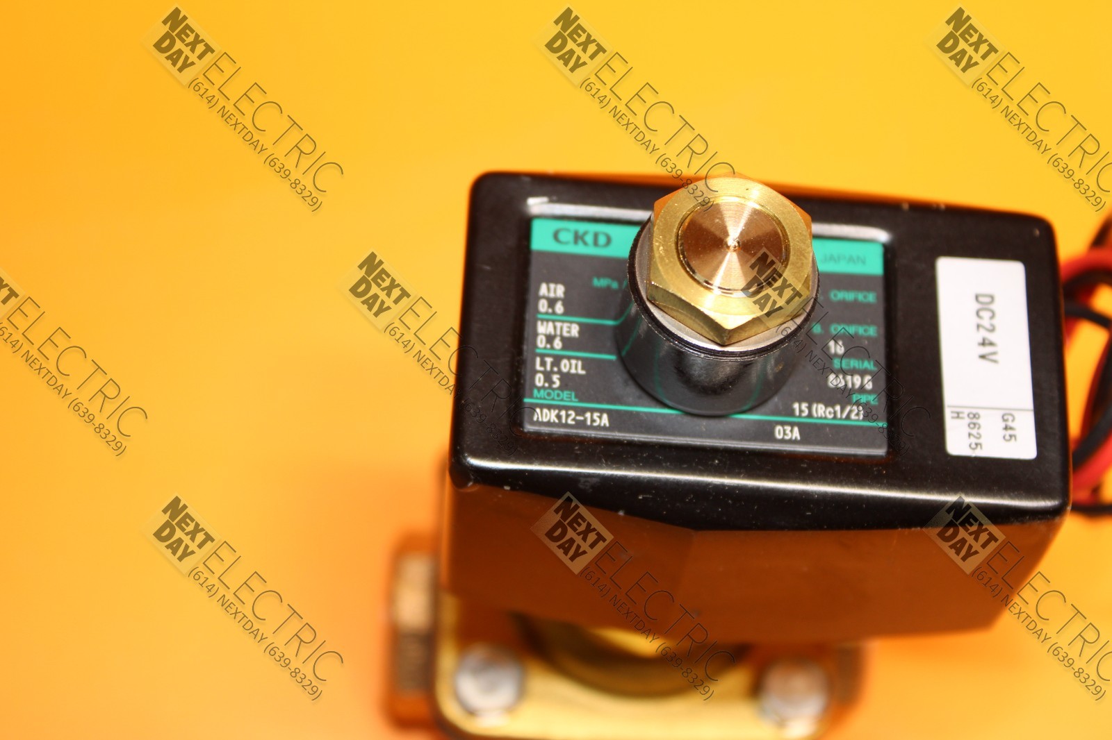CKD, ADK12-15A-03A, 2 Port Solenoid Valve DC24V 24VDC G45 8625