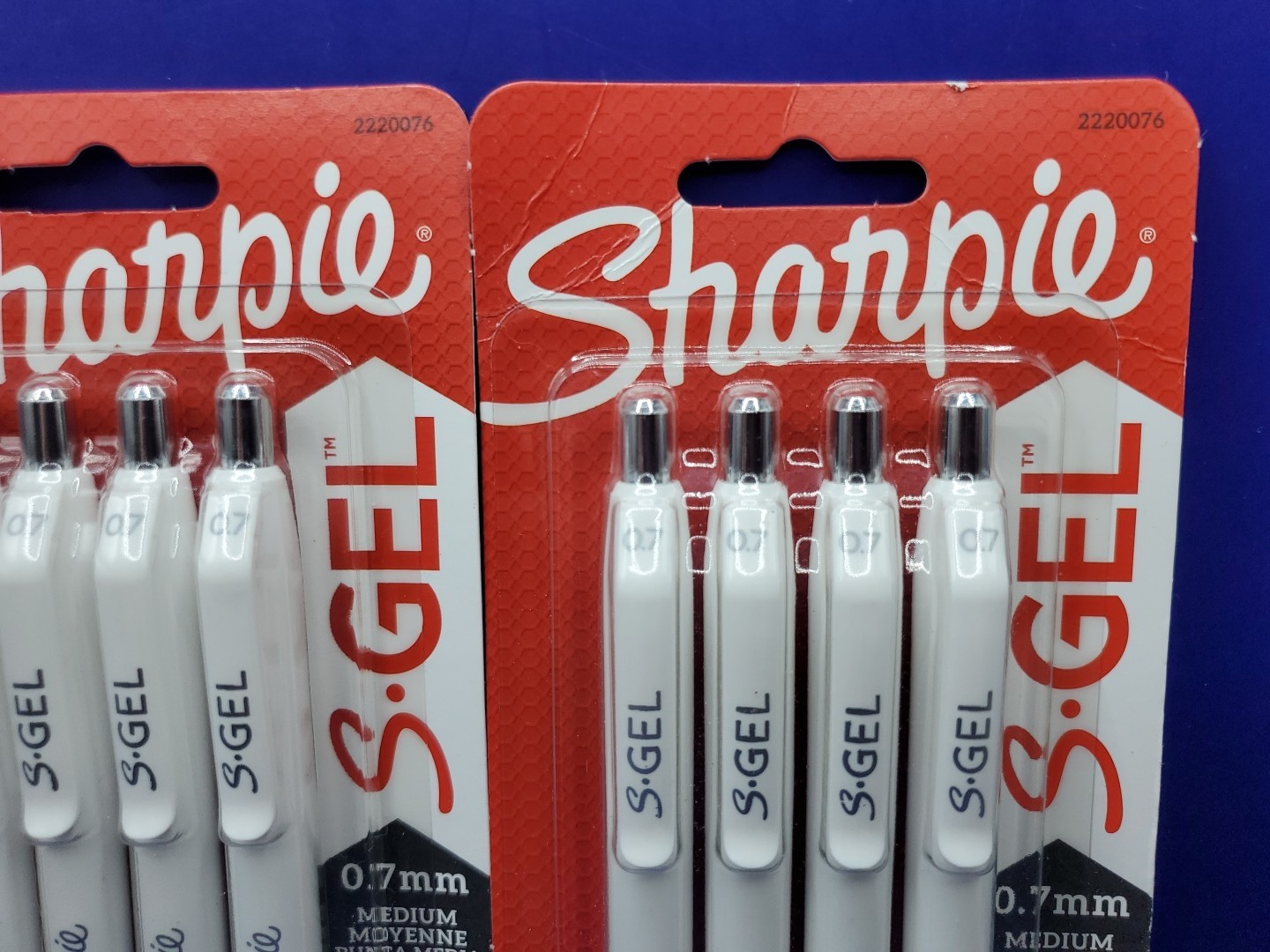 2 Pack SHARPIE S-Gel Gel Pens Medium Point 0.7mm Pearl White Body 4Ct Berry Pink