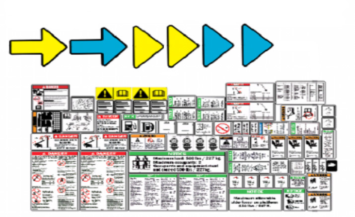 Genie S-45 SN 7001 to Present (Safety Only) Decal Kit – 7 YEAR VINYL!