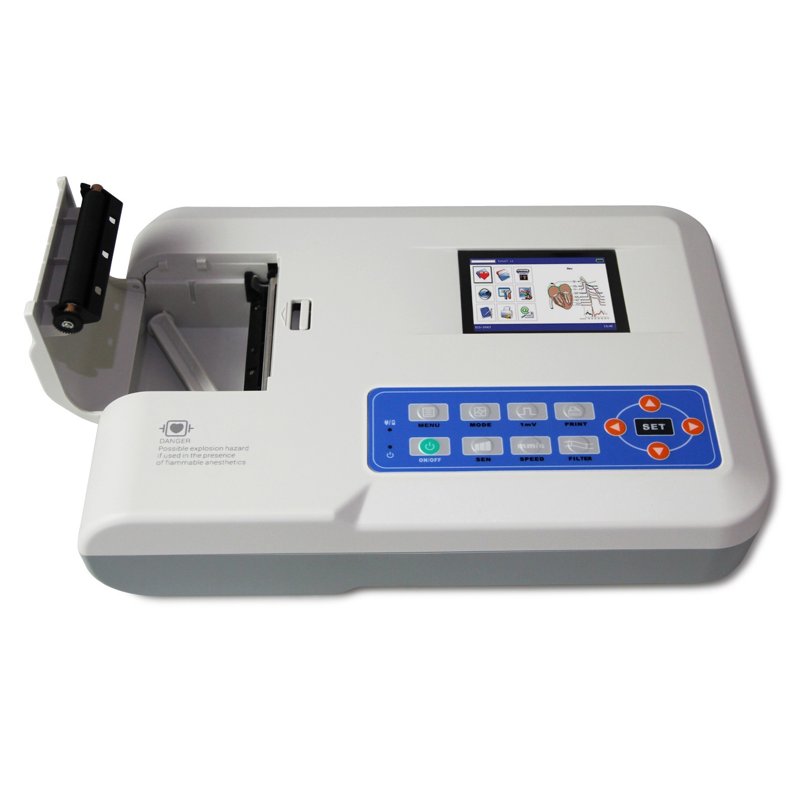 Portable 3 Channel 12 lead VET ECG Machine Veterinary EKG electrocardiograph USA