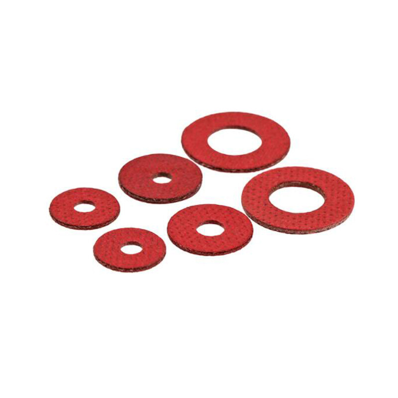 Inner Ø7~33mm Red Steel Paper Fiber Insulating Gasket Sealing Washer Flat Spacer