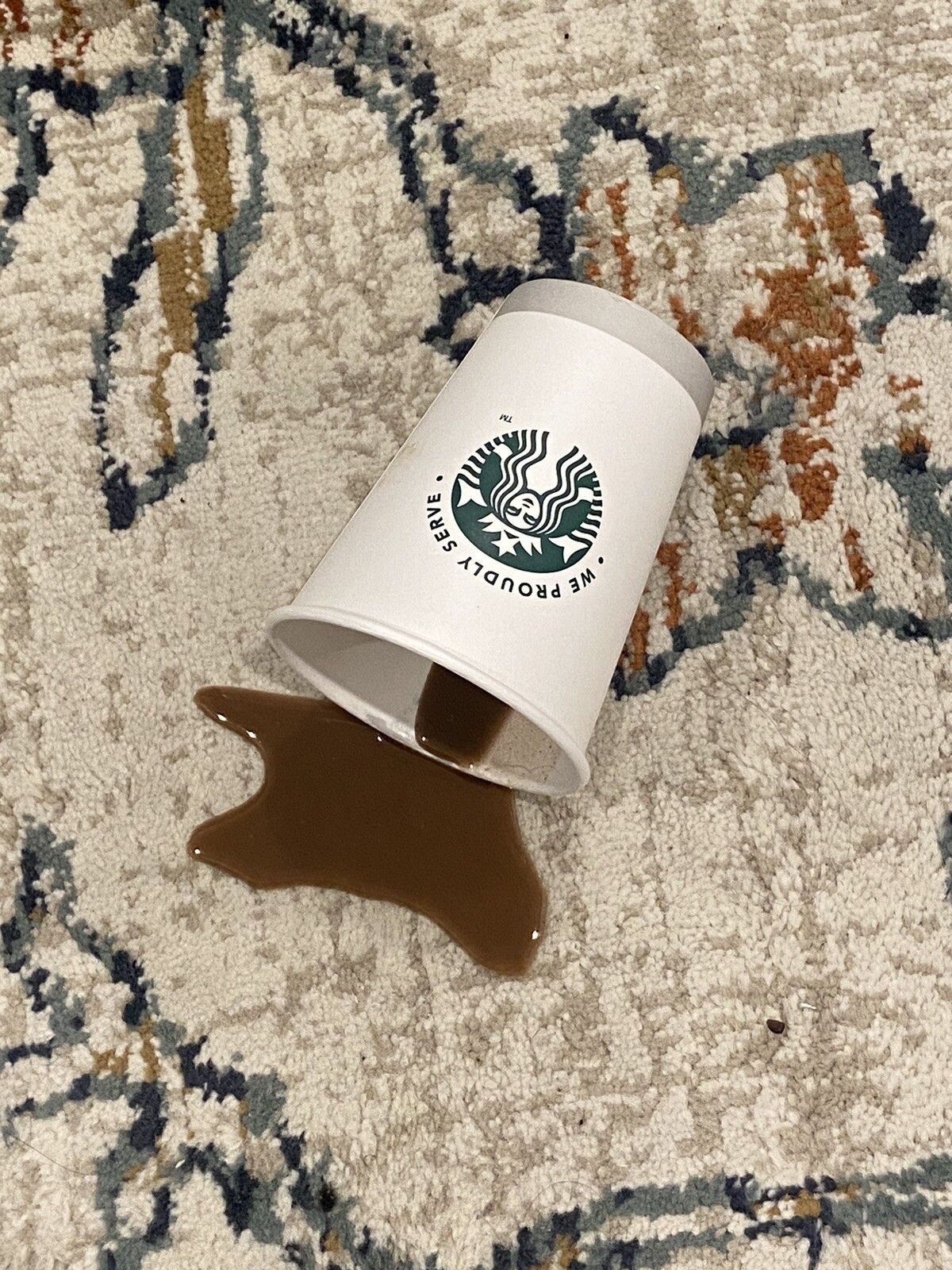 Fake Faux Spilled 12oz Coffee Cup Spill Starbucks Prop *Free Shipping*
