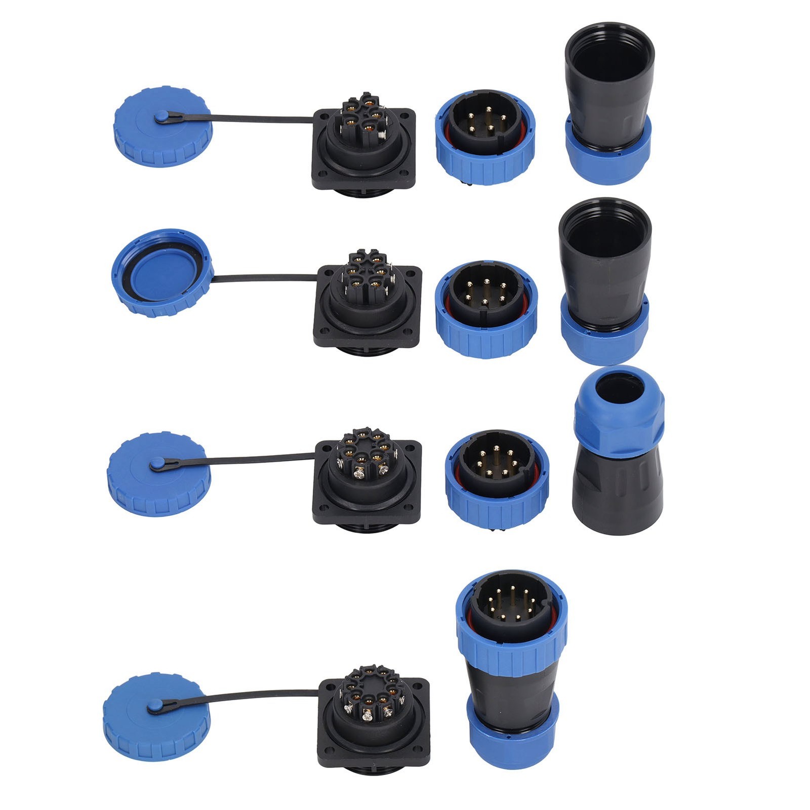 Waterproof Plug Socket Connector 380V 45A IP68 Waterproof Weld Free Aviation