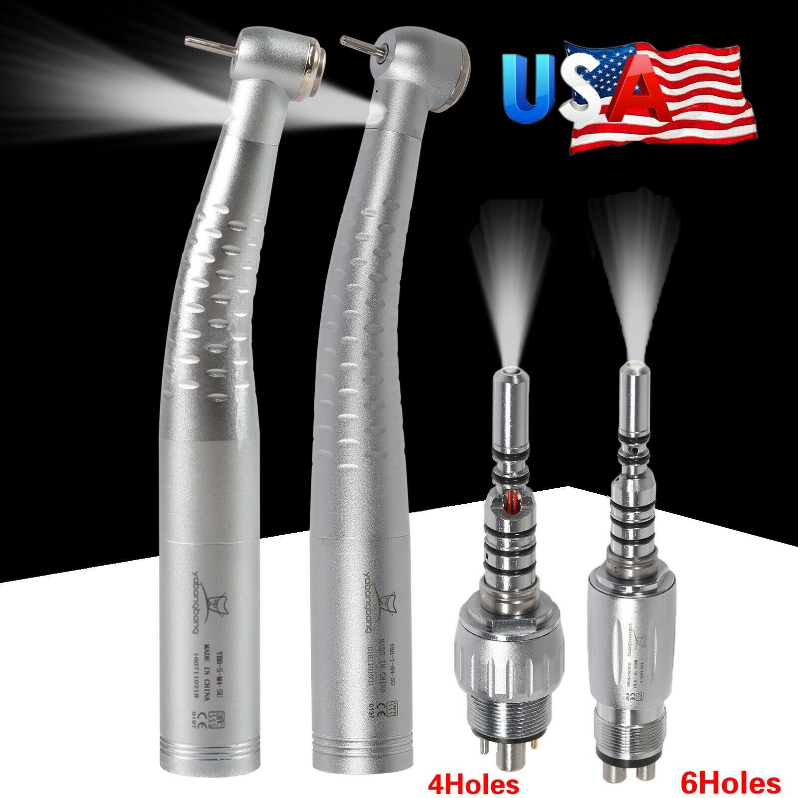 YABANGBANG Dental Fiber Optic LED High Speed Handpiece / LED Quick Coupler 4H/6H