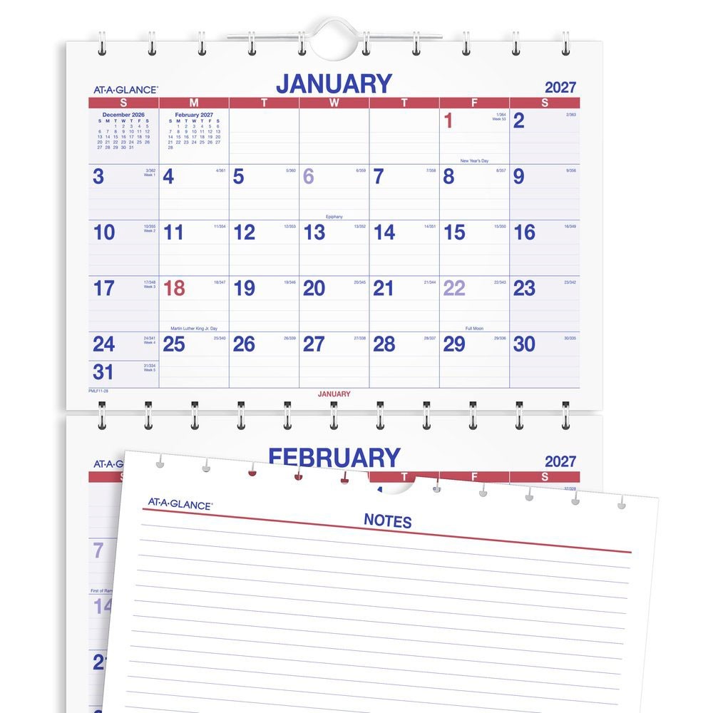 2026 At-A-Glance PMLF11-28 Move-A-Page 3-Month Wall Calendar