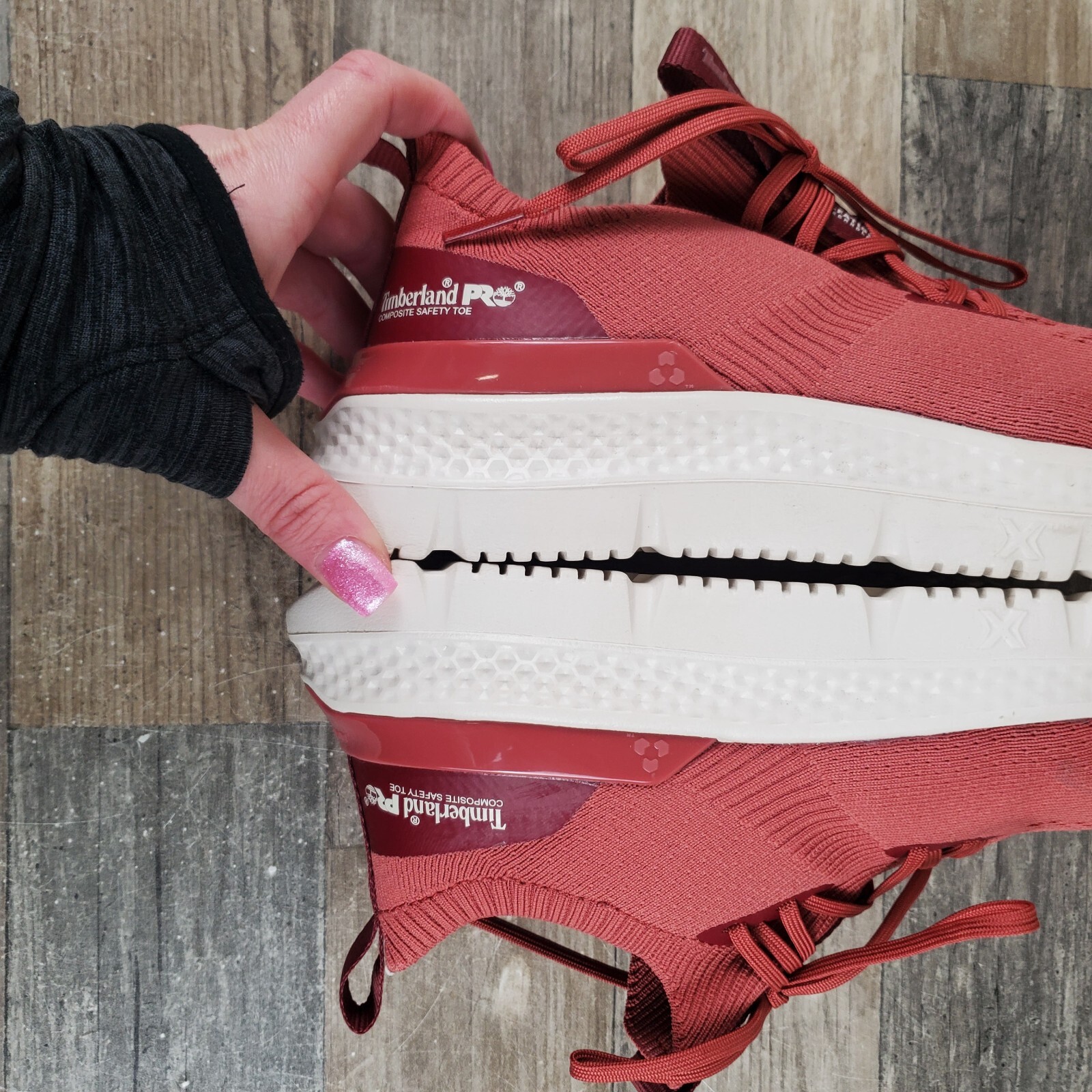 Timberland PRO Setra Knit Composite Safety Toe Womens Work Shoe Sz 6 W Cranberry