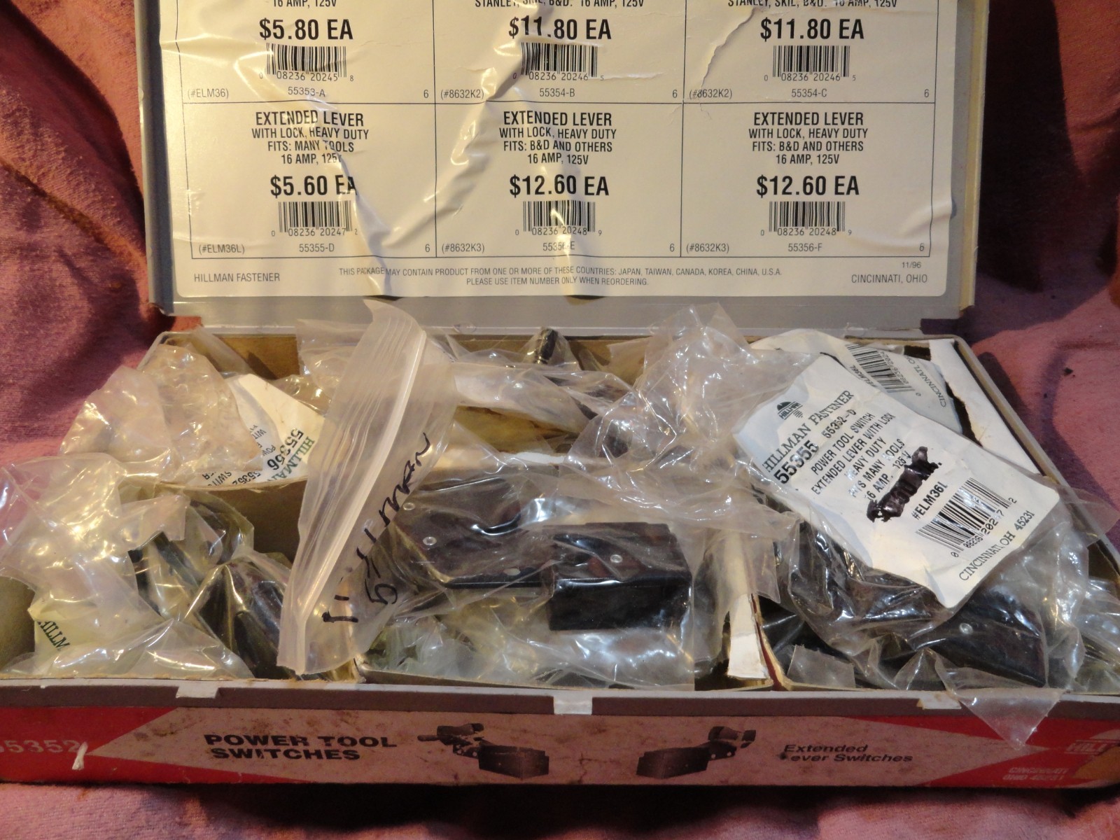 POWER TOOL SWITCHES 16 NEW EXTENDED & TRIGGER STYLES REPAIR SHOP ASSORTMENT