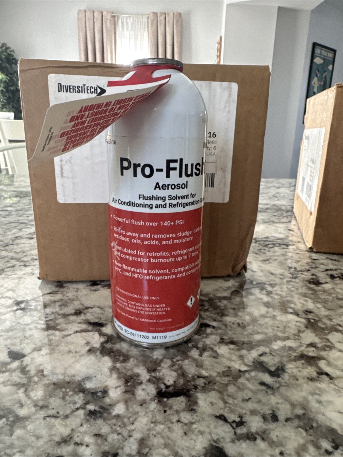 DiversiTech PF-16 Pro Flush Solvent Air Conditioning Refrigeration Systems 16 Oz