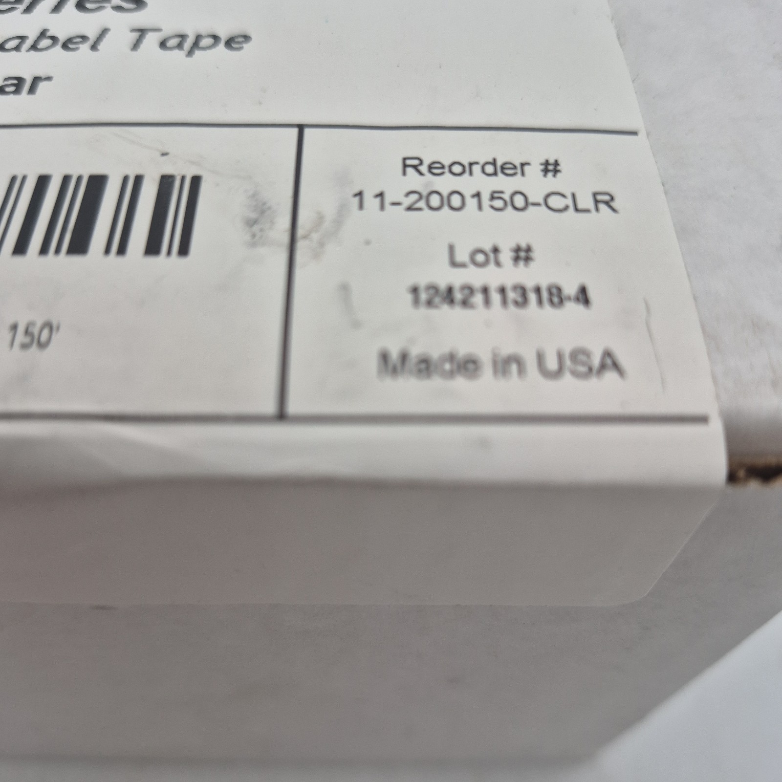 Kingston Premium Series Industrial Vinyl Label Tape Clear 2in x 150ft New