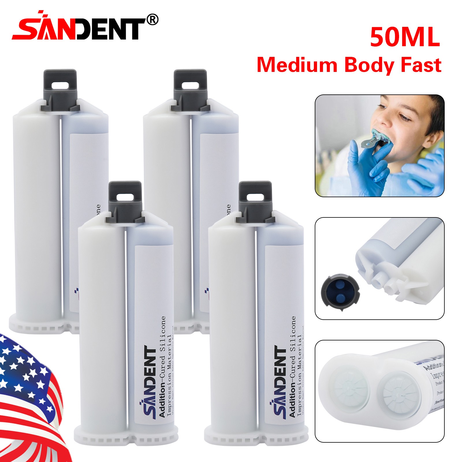 HEAVY BODY FAST SET VPS Dental Impression Material FAST Set 50ML Cartridges PVS