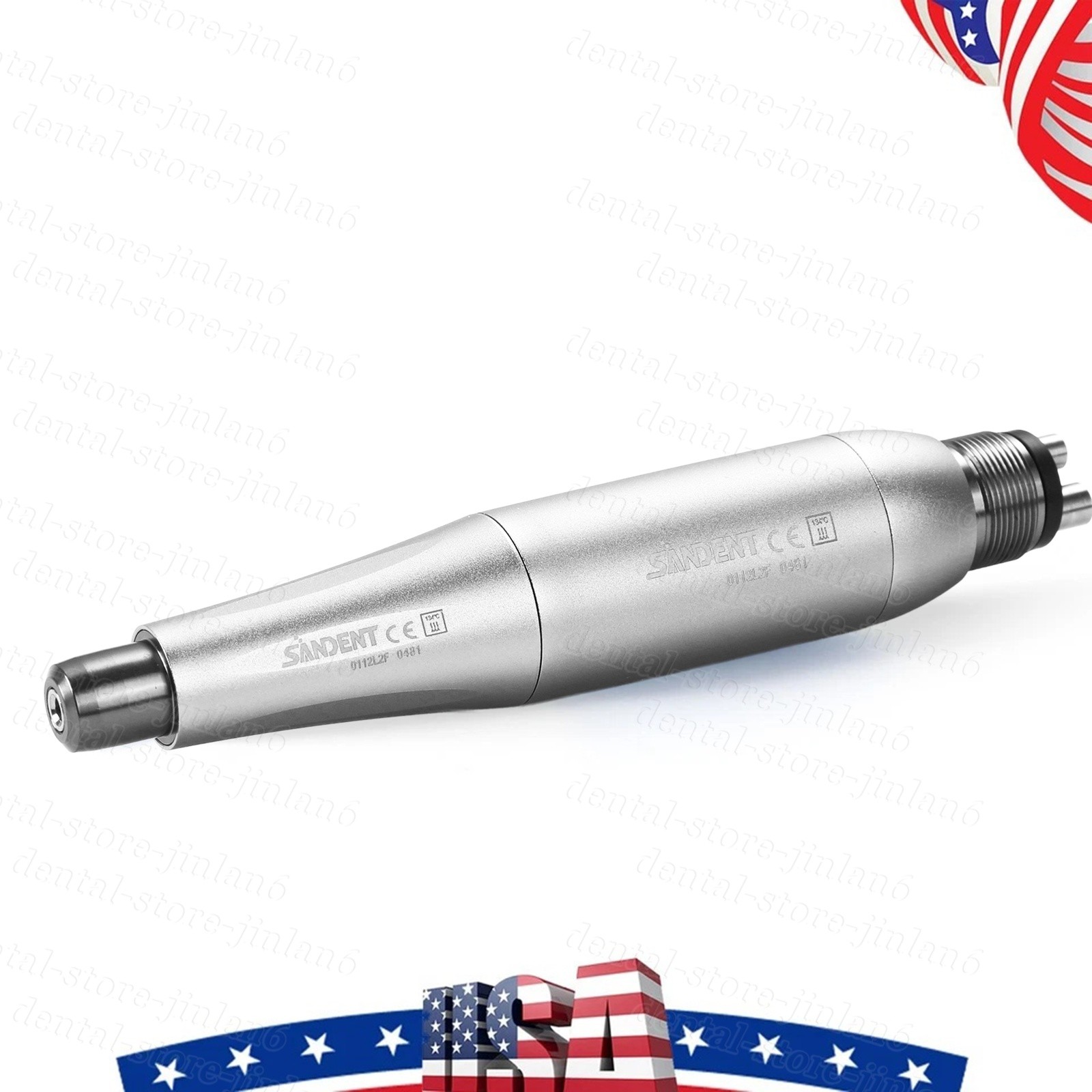 Dental 4:1 Hygiene Prophy Handpiece 360° Swivel Straight Cone Air Motor 4Holes
