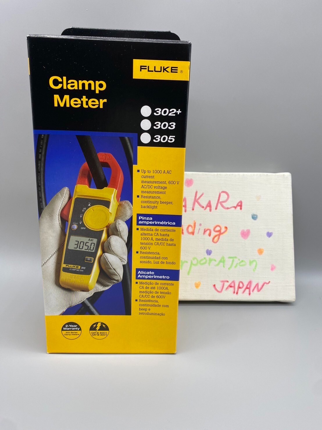 Fluke 302+ plus AC400A Clamp Tester AC/DC Volt Amp Multimeter Average Brand New