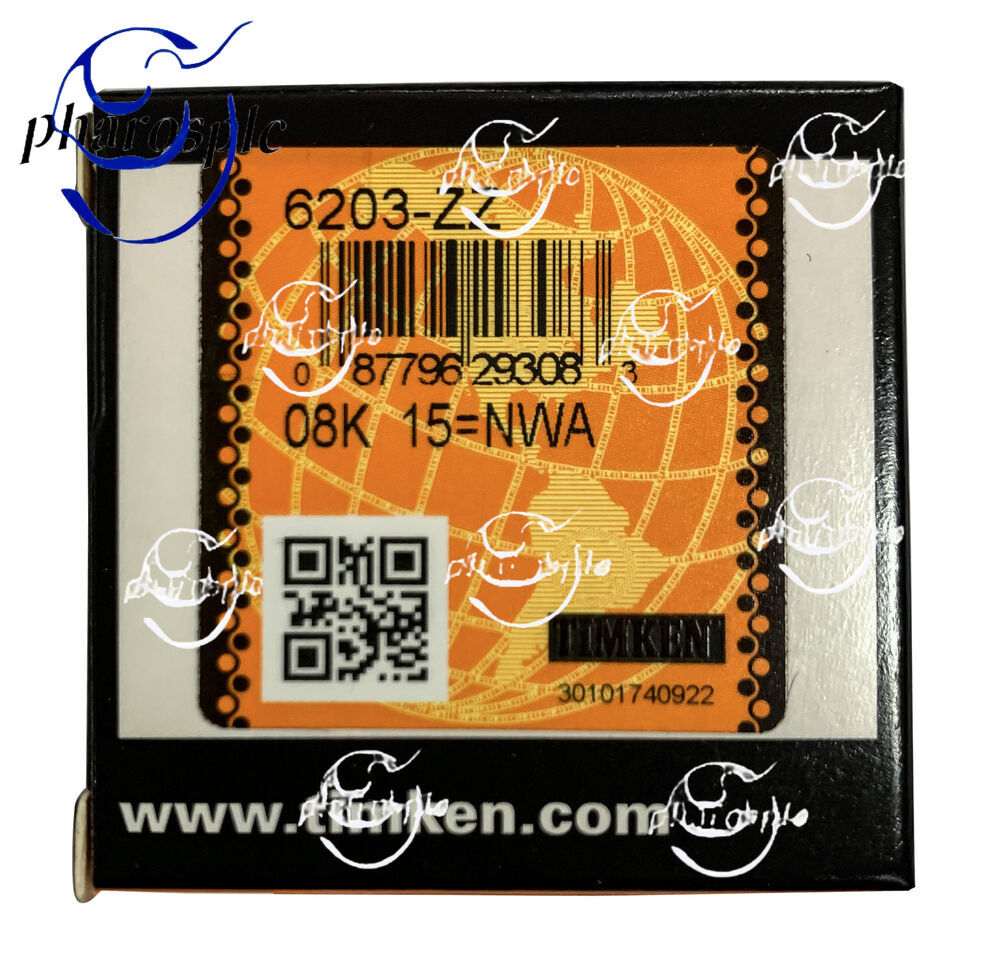 (2 PACK) USA TIMKEN 6203-2Z 17X40X12MM Double Metal Seal Ball Bearings