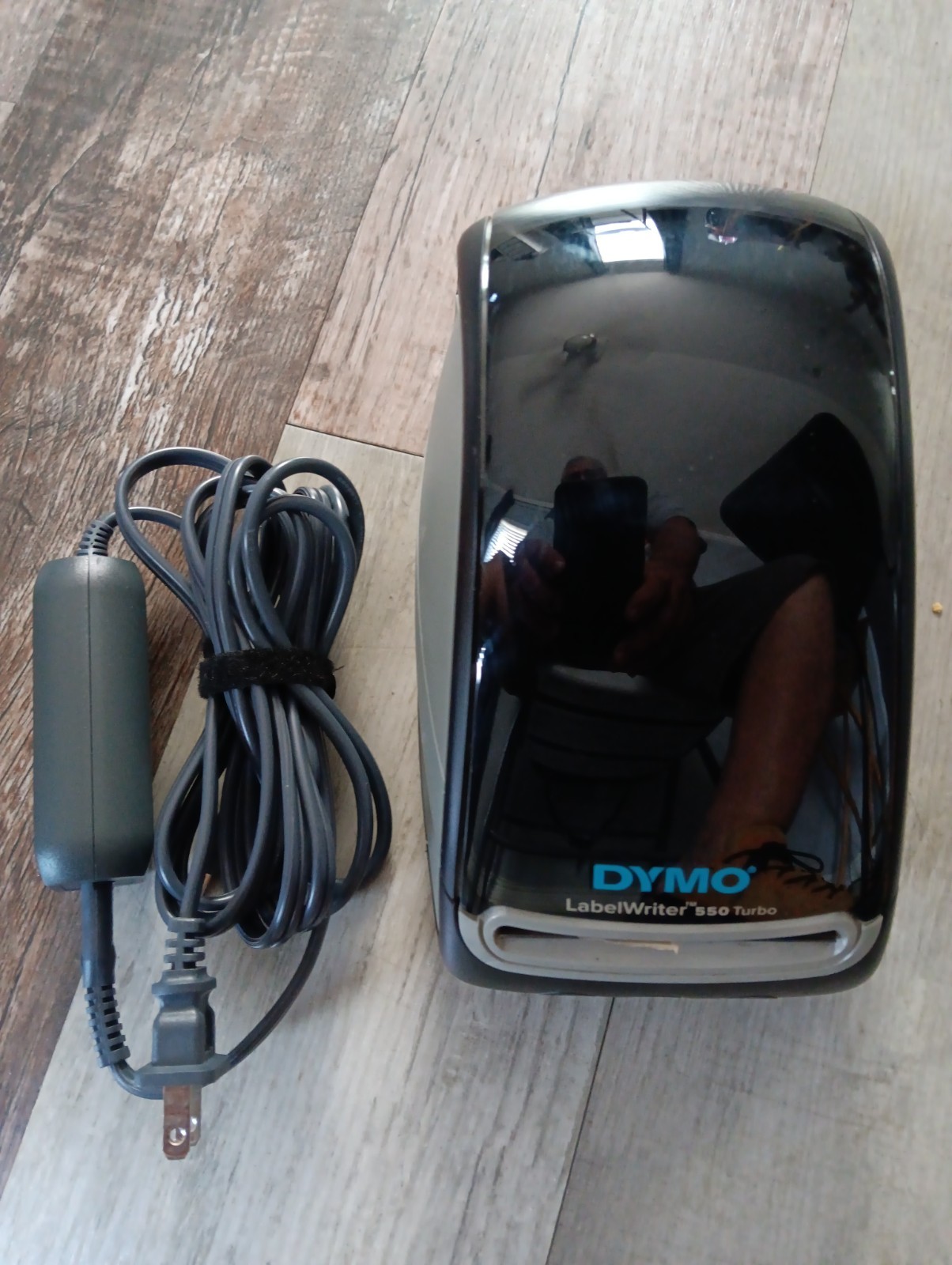 DYMO LabelWriter 550 Turbo Black Silver Thermal Label Printer w/On Power Chord