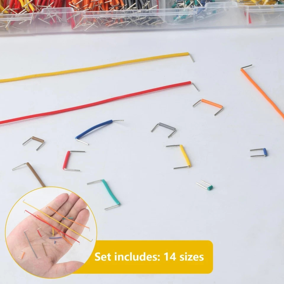 840 Pcs Breadboard Jumper Wires Kit, PCB Breadboard Jumper Wire Cables, Solde…