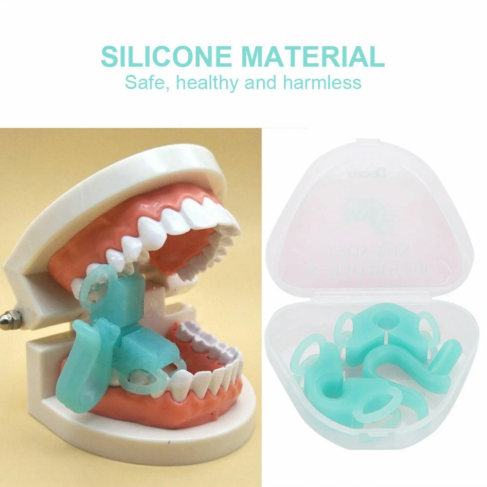 Dental Autoclave Dental Rubber Silicone Mouth Prop Model Mouth Bite Block 3 Pcs