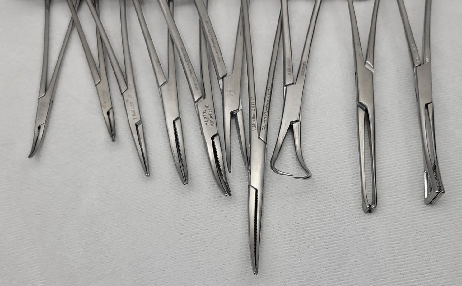 Bulk 60-Piece V. Mueller General Surgery Instruments Scissors, Needle Holders