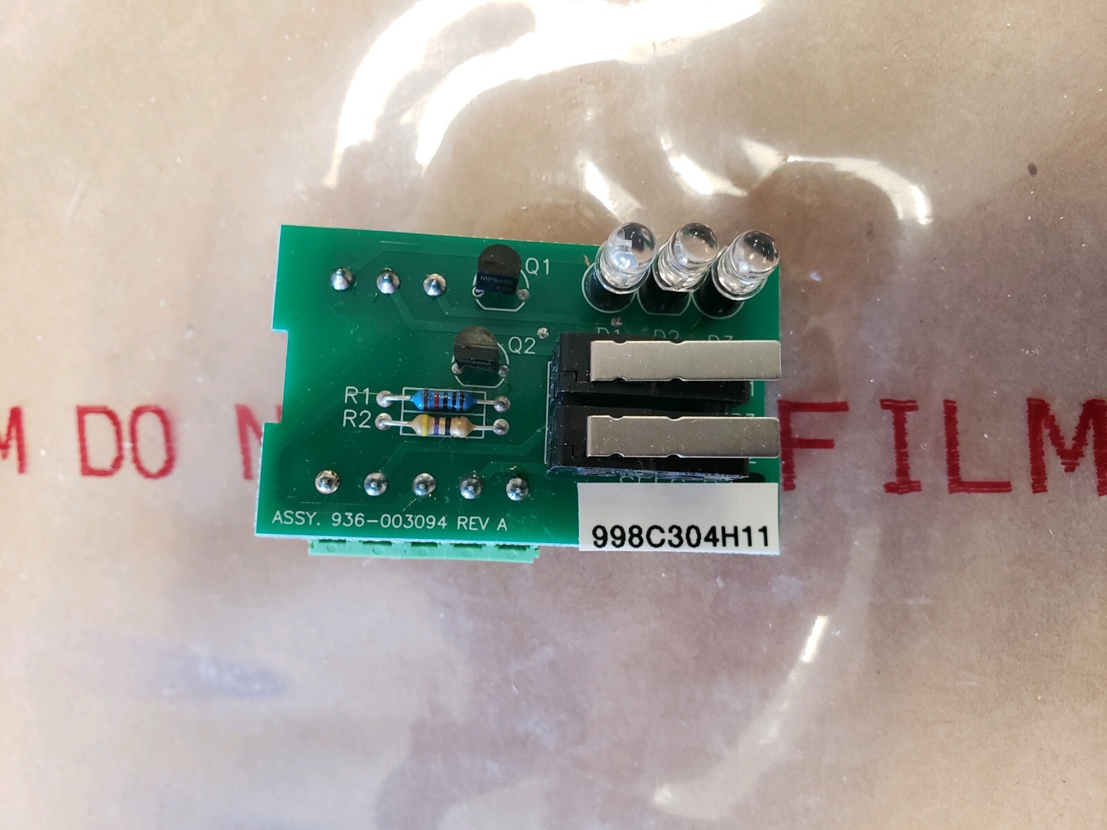 REPLACED SCHINDLER ELEVATOR BOARD # 998C304H11 / 7283C73G02 / 9102043