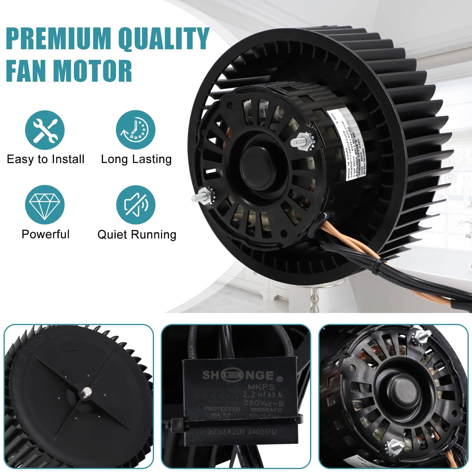 676-D, 678-G/2678F-A Replacement Motor, S97015162 Motor for Broan NuTone