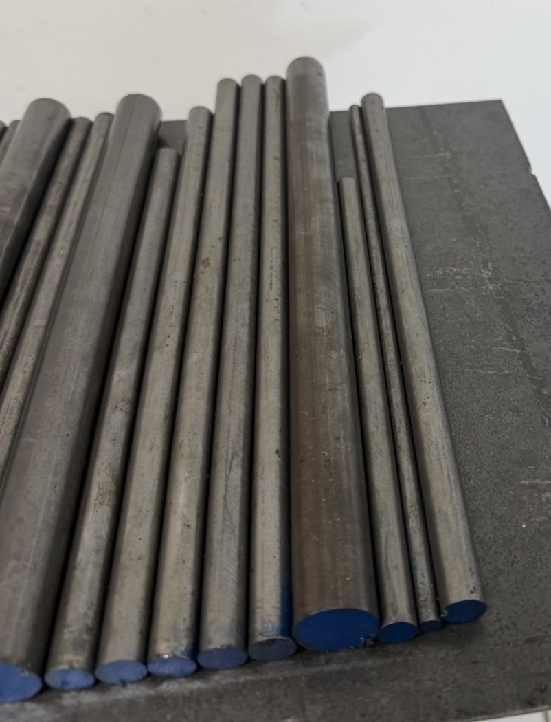 1144 Steel Round Bar Lot – Cold Drawn & Hot Rolled – 25 Pcs, 18.65 lbs